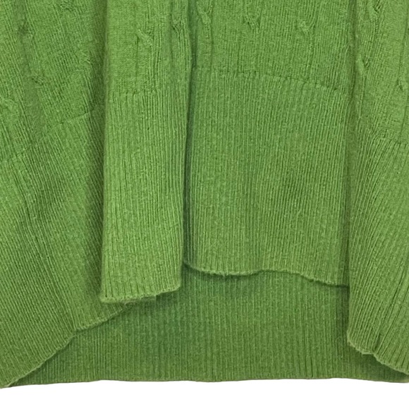 Old Navy Women Cable Knit Ribbed Long Sleeve Sweater Stretch V-Neck Medium Green - Picture 5 of 8